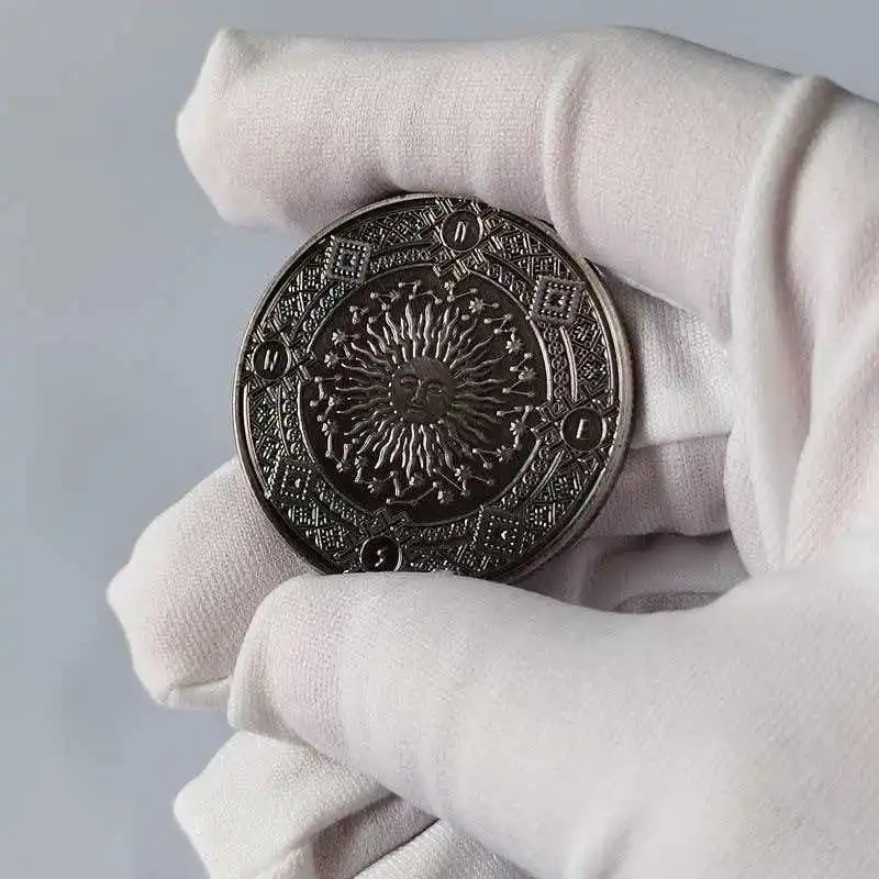 เหรียญกันภัยพระอาทิตย์พระจันทร์ เครื่องเล่นฝึกสมาธิ บรรเทาความวิตกกังวล สมาธิสั้น ช่วยตัดสินใจและสนุกสนาน ของที่ระลึก