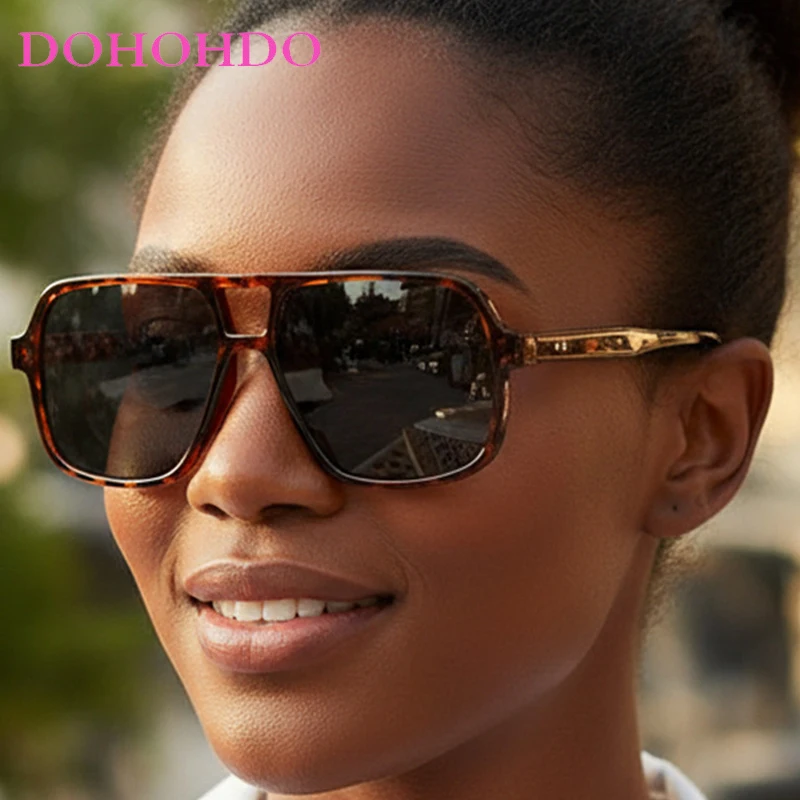

2026 Classic Square Pilot Women Sunglasses Vintage Big Frame Classic Men Eyewear Outdoor Driving Travel Female Sunglasses UV400