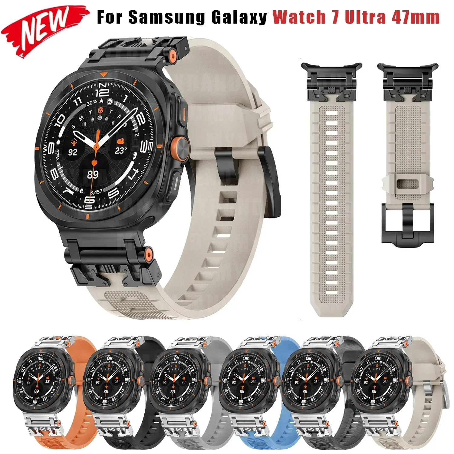 

Ремешок из ТПУ для Samsung Galaxy Watch Ultra, спортивный сменный Браслет для Galaxy Watch Ultra 47 мм, не силиконовый