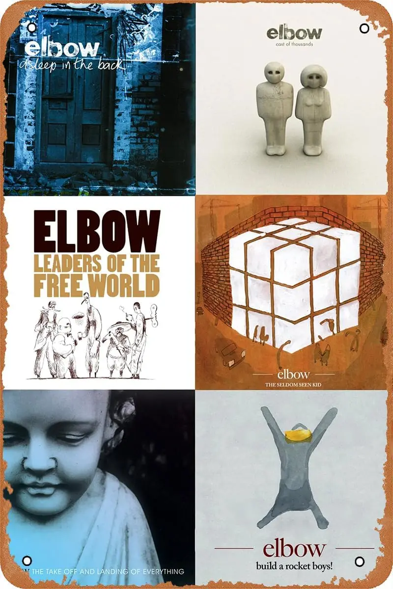 Elbow Albums Tin Sign Metal Poster Retro Wall Art Decor 8X12INCH