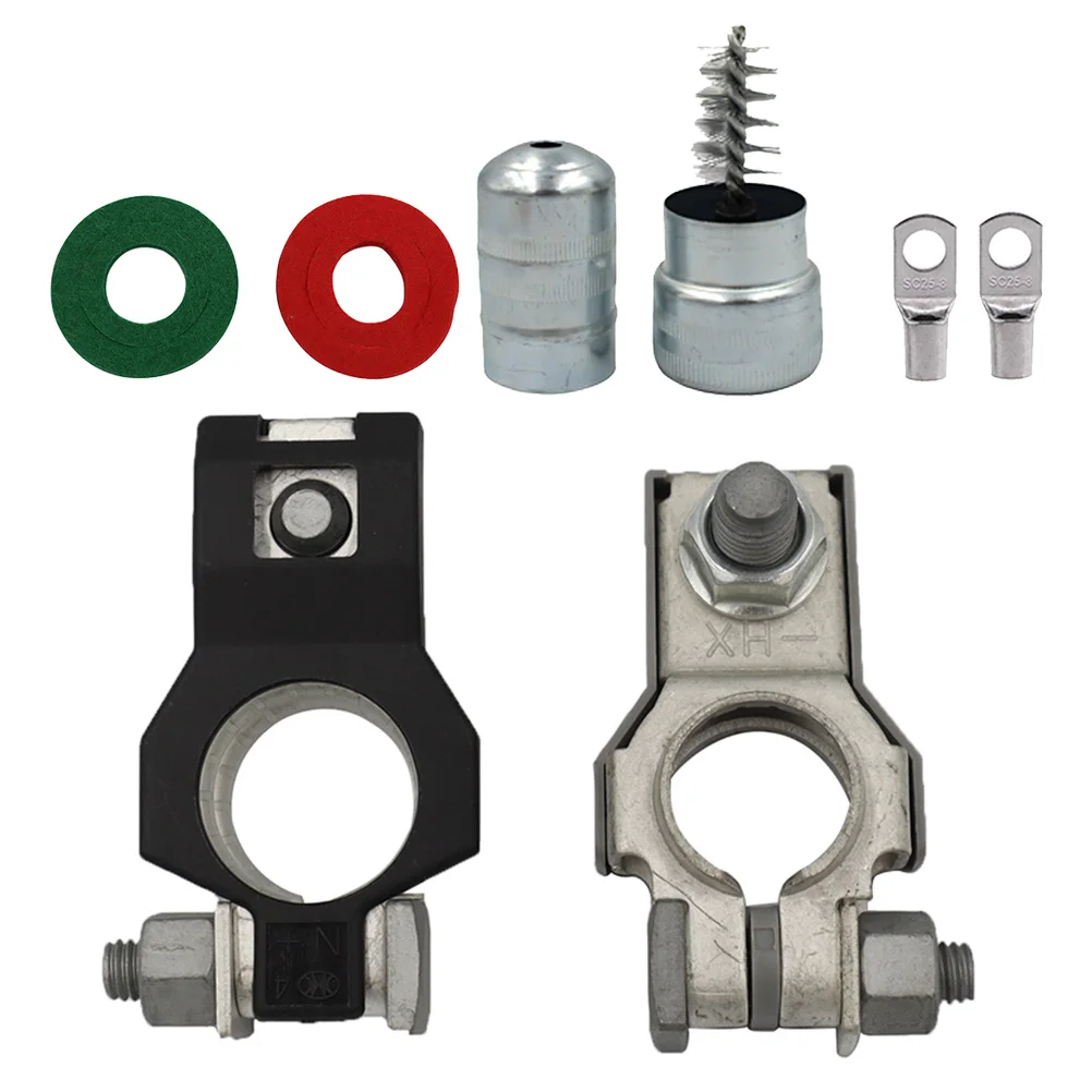 

1 Set Car Terminal Clamps Tinned Copper Quick Release Connectors For Truck Grounding Parallel Connection Auto