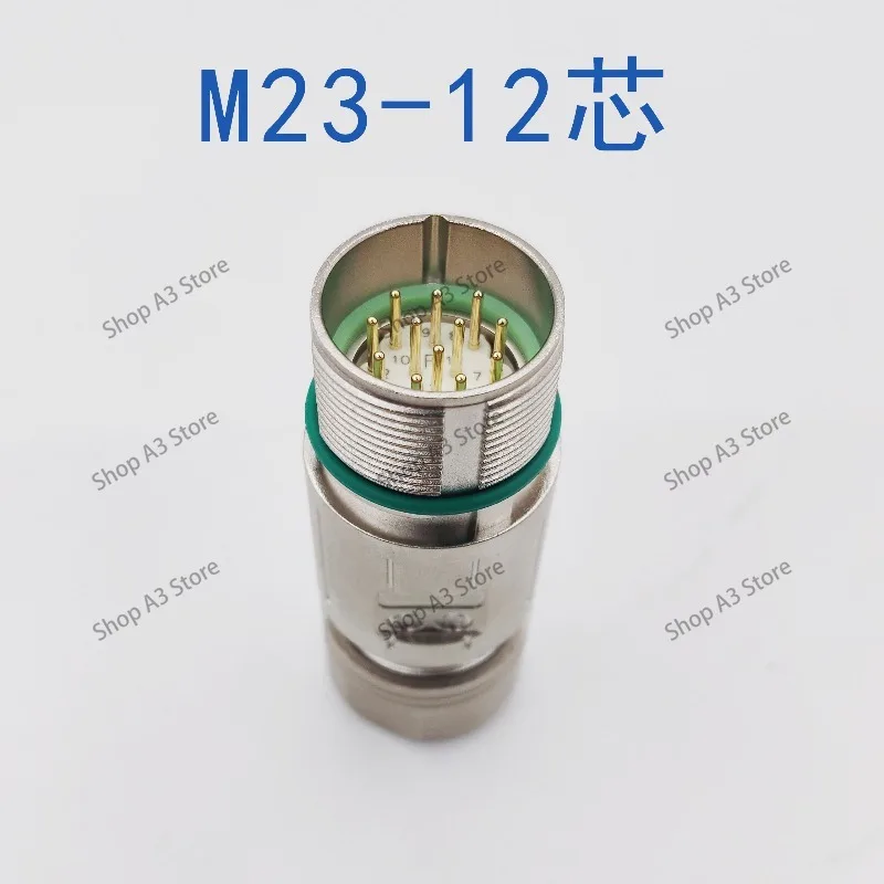 M23 aviation plug 623 connector feedback encoder female head 12 core 17 core cable connector