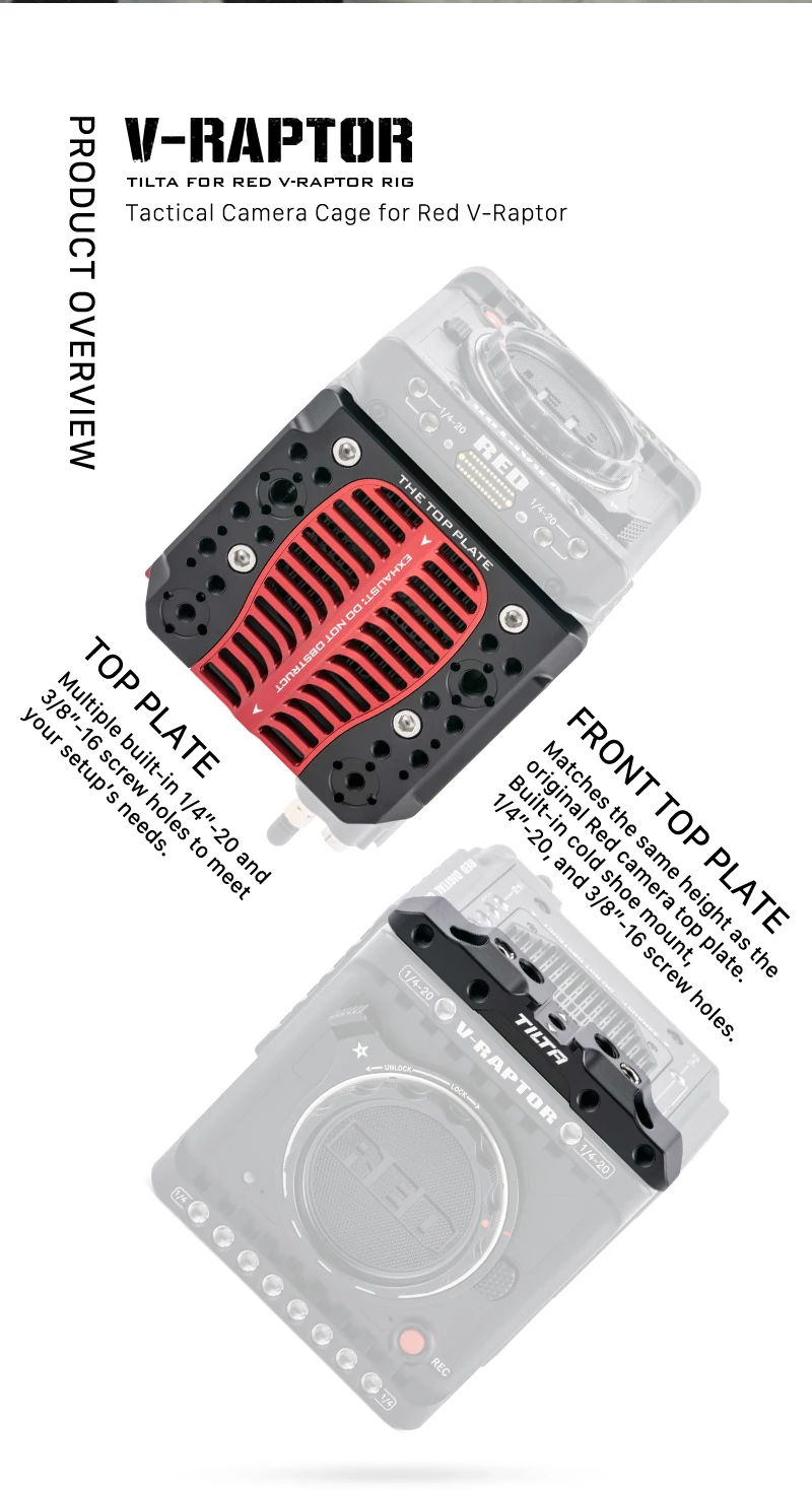 TILTA ESR-T08-C-V RED V-RAPTOR Camera Cage for RED V-RAPTOR Gold
