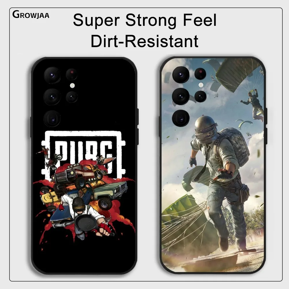 

Hot Game-P-PUBG Phone Case For Samsung Galaxy S25 S24 S22 S23 Ultra S21 S20 Plus 5G Protective Silicone Funda