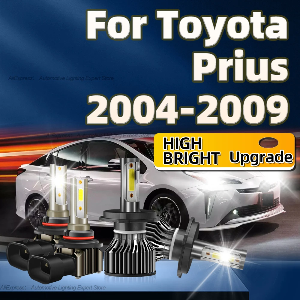 

4Pcs LED Car Headlights Fog Light Kit 40000LM 6000k H4 HB4 Turbo Lamp with Fan For Toyota Prius 2004 2005 2006 2007 2008 2009