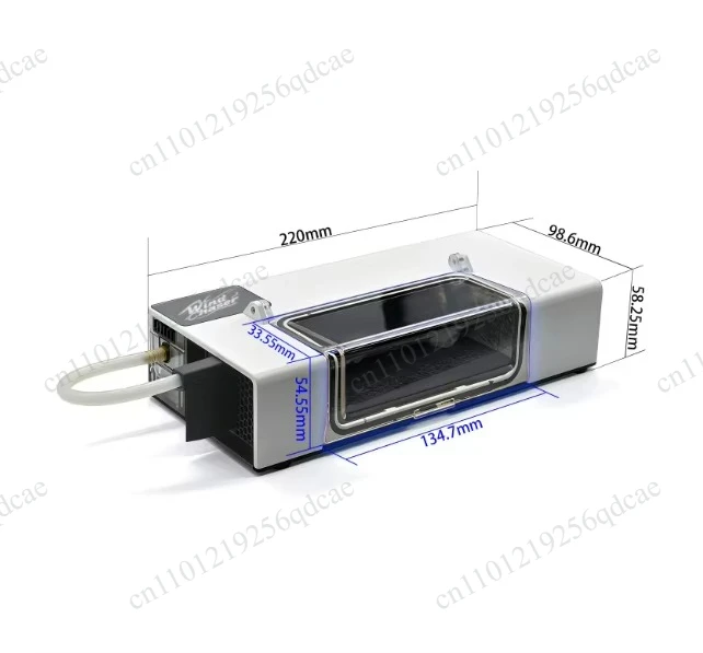 1:64 Desktop Wind Tunnel for Model Cars, Adjustable Smoke Airflow Simulator with LED Display 12V 3A
