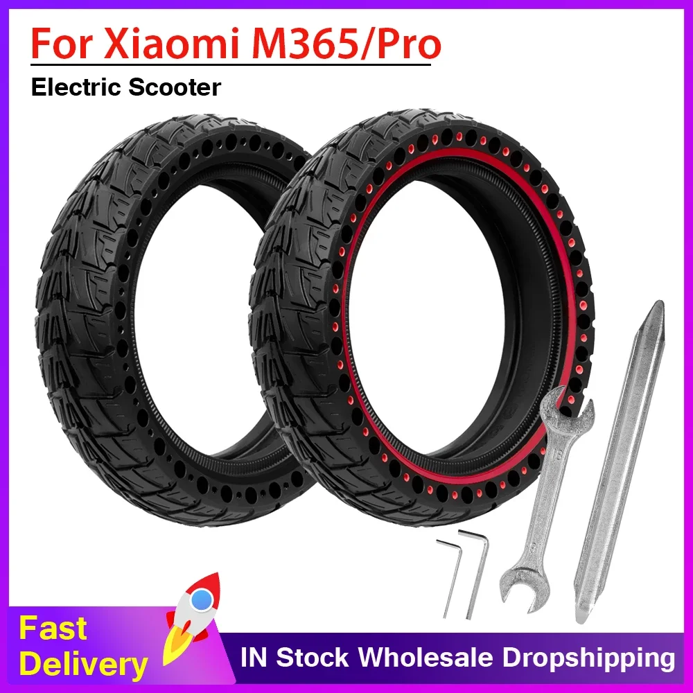 

8.5 Inch Solid Tire For Xiaomi M365 Pro 1s Pro2 Electric Scooter Explosion-Proof 8.5x2.0 Honeycomb Shock Absorber Damping Tyres