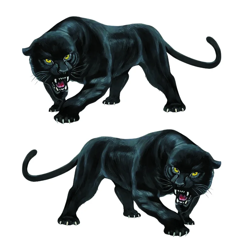 Car Sticker Animal Sticker Black Panther Roaring Colorful Funny Car Stickers And Decals Auto Styling Removable