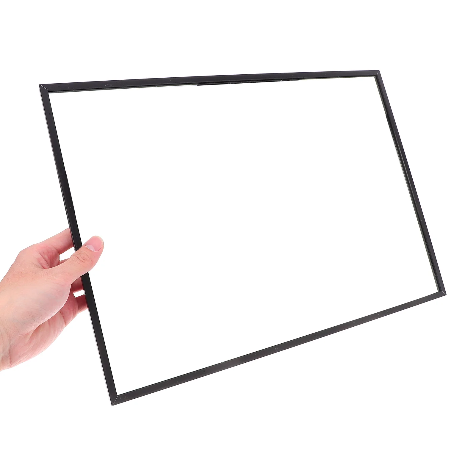 

Freestanding Shoe Store Mirror Aluminum Alloy Frame High Definition Small Floor Mirror for Trying on and Makeup