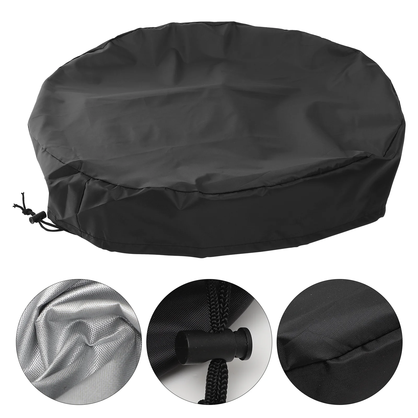 

Sealed Bucket Top Cover Rain Barrel Household Waterproof Safety Mask Drawstring Closure Oxford Cloth Protective