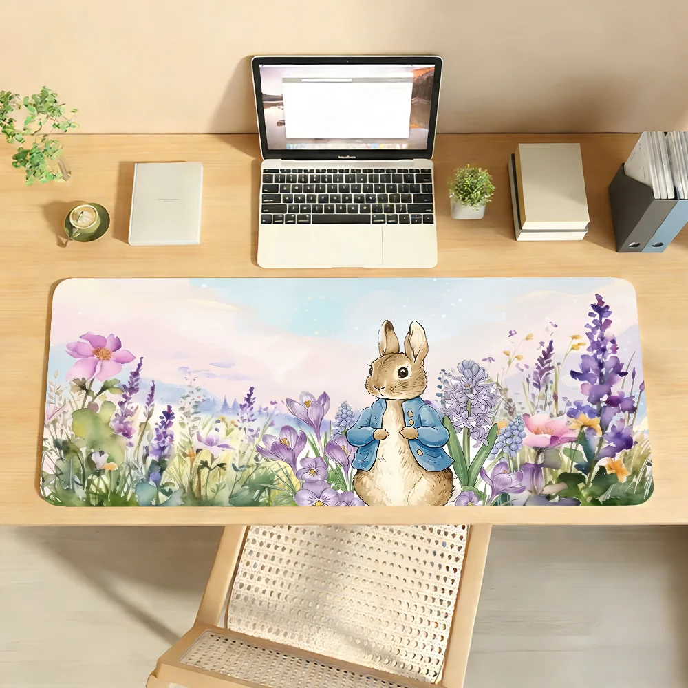 

Коврик для мыши с мультяшным Пасхальным кроликом Питером, резиновый, нескользящий, для компьютера и ноутбука, для геймеров, декоративный коврик для стола