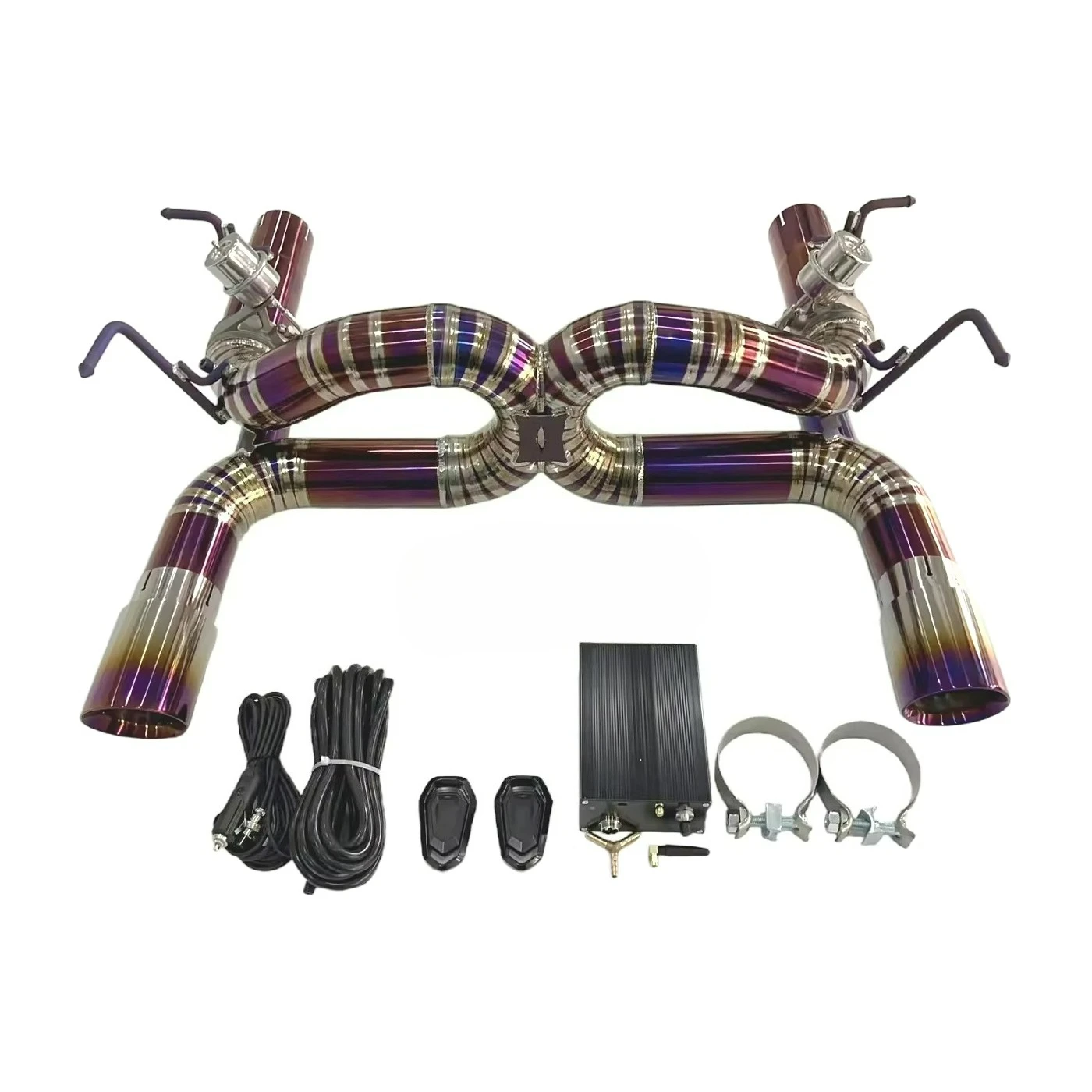 

Titanium Alloy Exhaust Catback For Ferrari F8 With Muffler Valve Auto Performance Parts Exhaust System