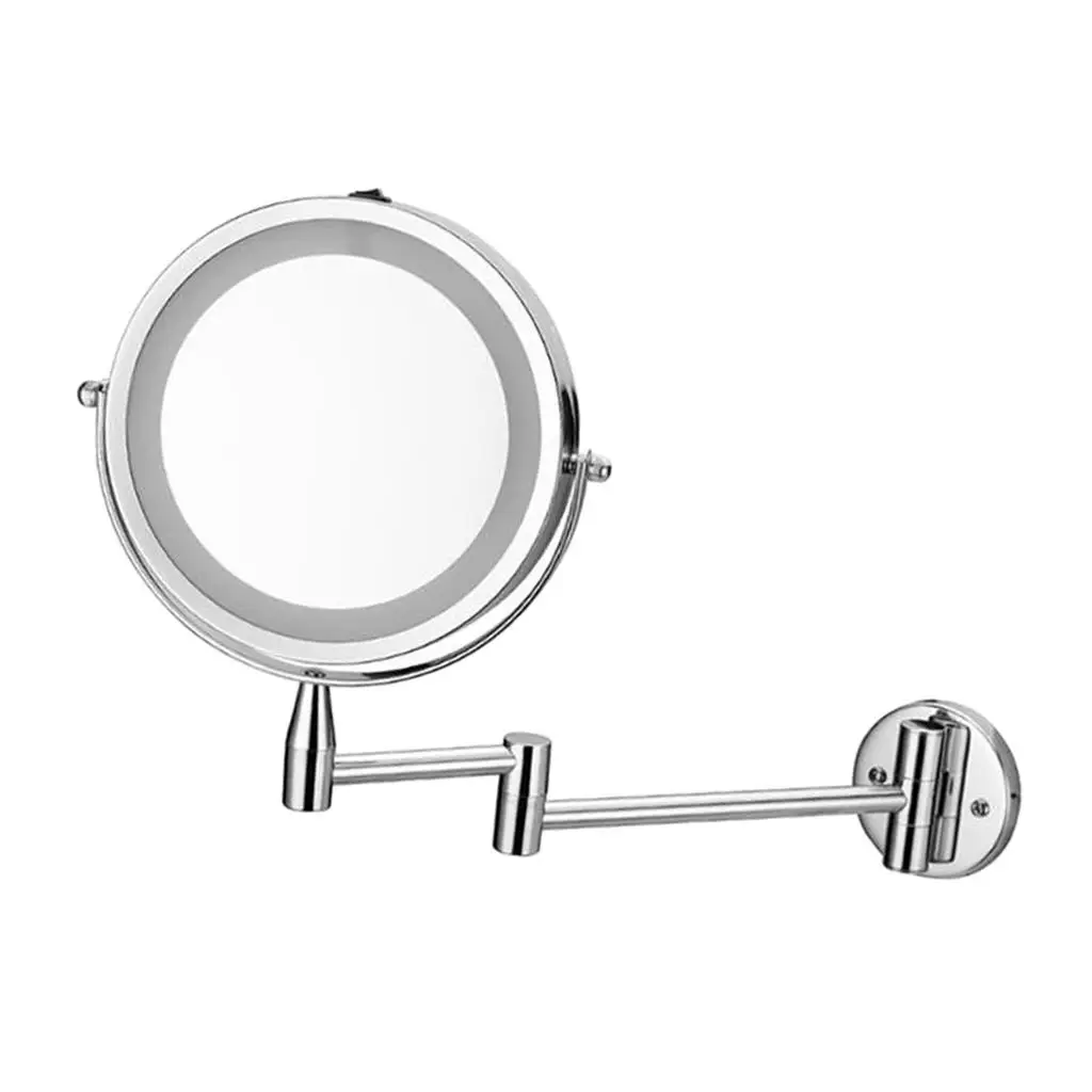 Wall Mounted Makeup Mirror Double Sided 1X 3X Magnification Extendable Cosmetic Vanity Mirror for Home Bathroom Hotels