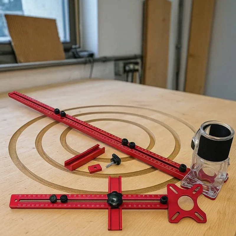 

Двойное императорское фрезерование и деревообработка. Специальная линейка для позиционирования обрезки. Основание для ловли круглых отверстий. Горная обработка.