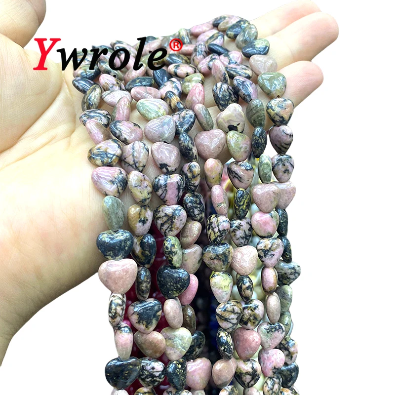 10x10MM Love Heart Natural Stone Red Rhodonite Loose Space Beads for Jewelry Making Diy Earrings Bracelets Charms Accessories