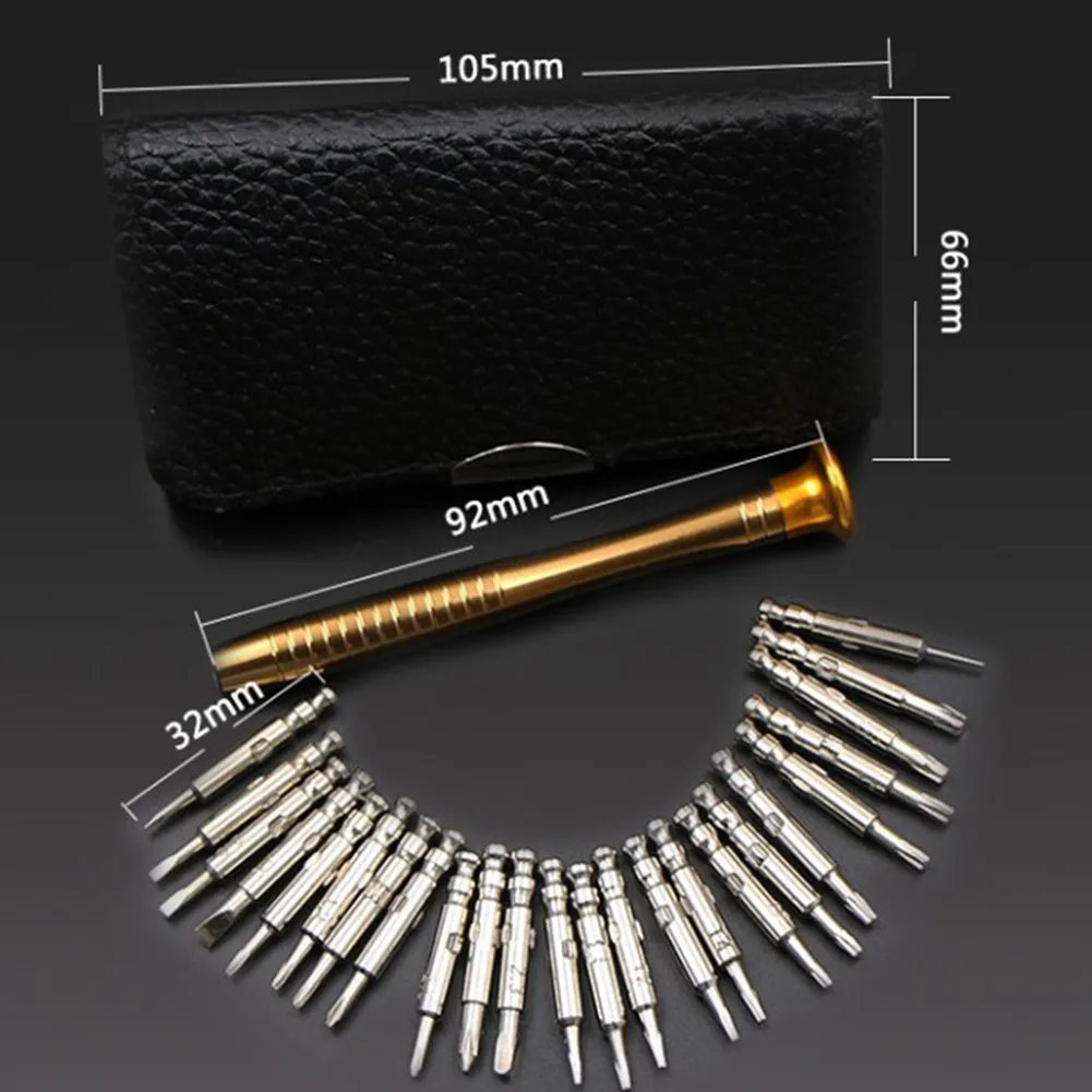 25 In 1 Precision Screwdriver Set With Magnetic Bits, Chrome Vanadium Steel Repair Tool Kit For Phone, Laptop, Camera, Glasses,