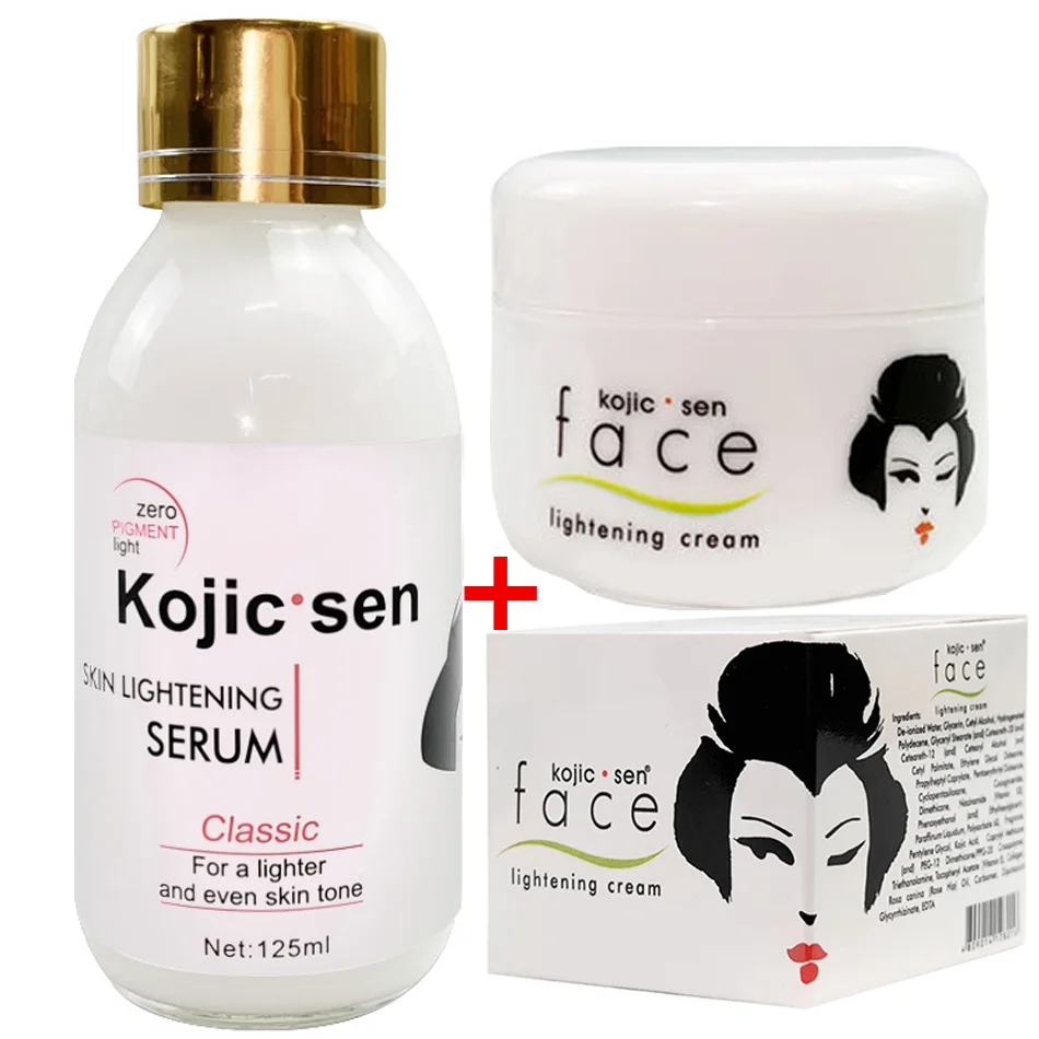 2pcs Kojic Concentre Kojic Acid Cream Strong Brightening Fade Stubborn Dark Spots Radiant Even Complexion Face Serum