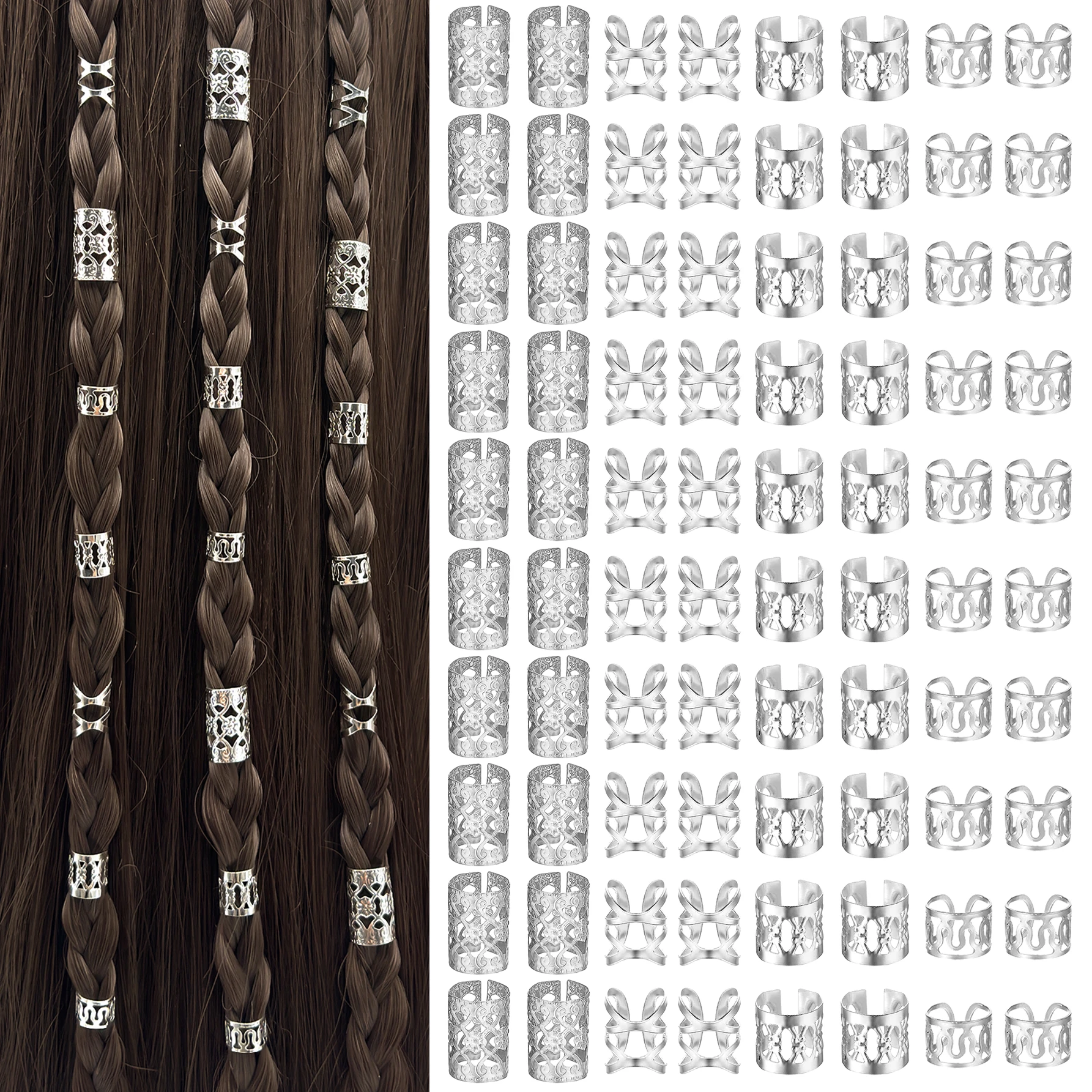 80PCS Alloy Hair Je…