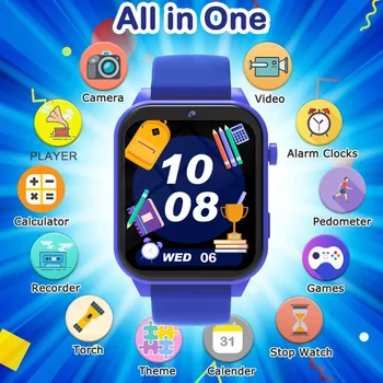 New Kids Smartwatch Features Wireless Calling, Wireless Music Playback, Call Reminders, Remote Photo Capture, Music Control, Weather Updates, A Calculator, and A Flashlight Function, Making It A Perfect Birthday 4