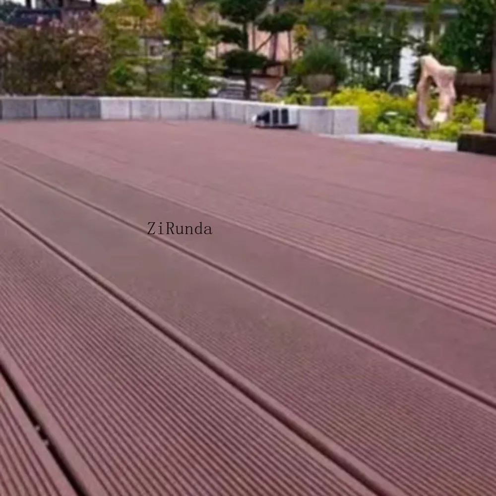 Versión personalizada de pavimento de madera y plástico compuesto ipe moderno sólido antideslizante HDPE para jardín y carretera