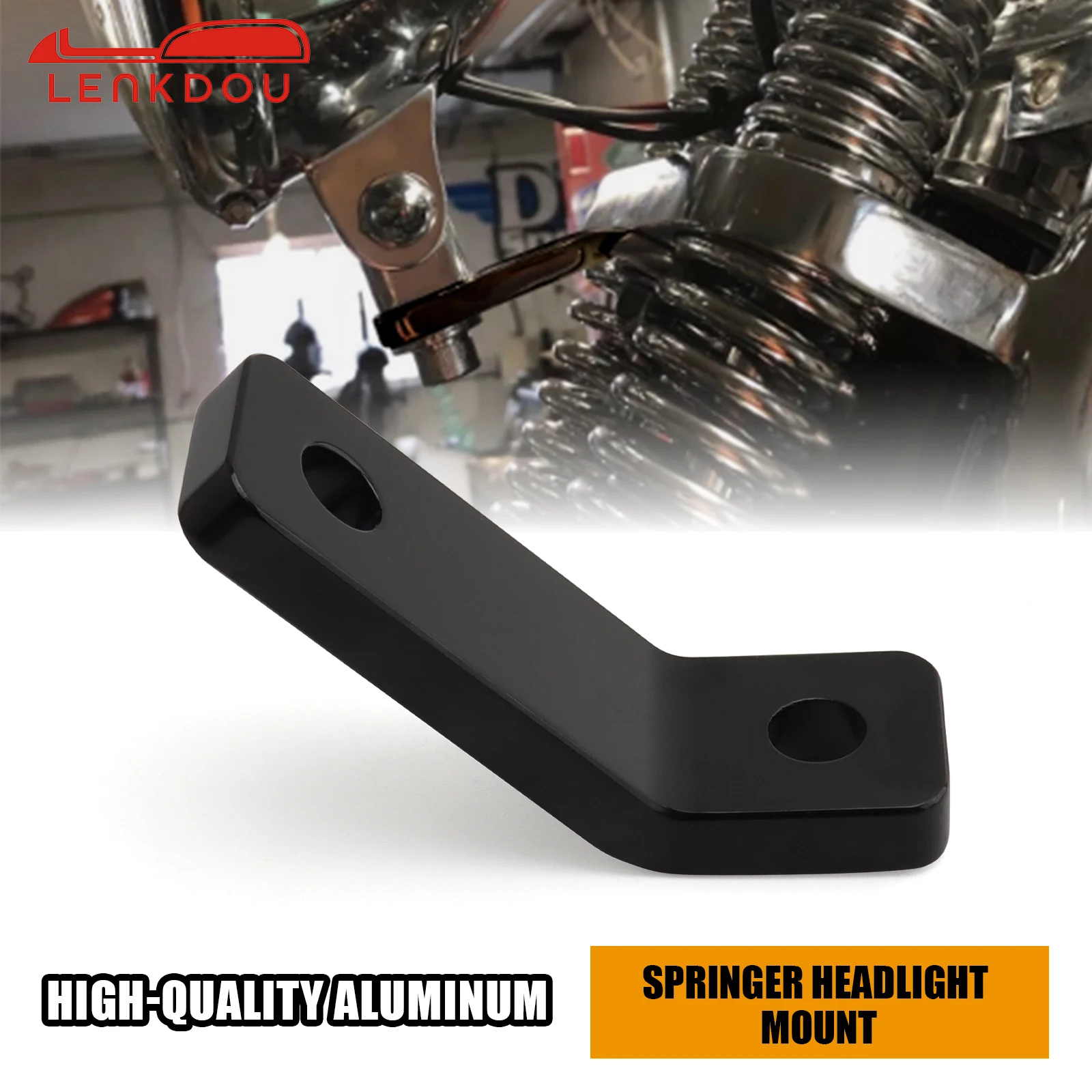 Soporte de montaje de faro de aluminio para motocicleta, cromado negro, para Harley Touring Dyna Bobbers Choppers, bicicleta personalizada Cafe Racer Cruiser