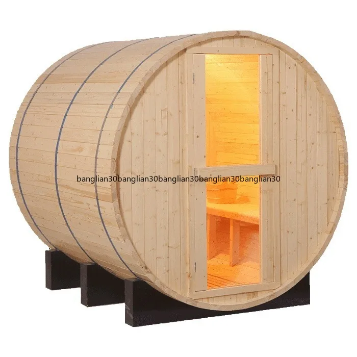 Sauna de barril exterior de pino blanco