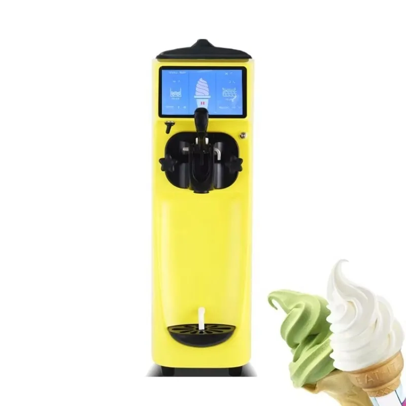

7 Inch Big LCD Screen Automatic Ice Cream Maker One Flavors Table Top Ice Cream Machine
