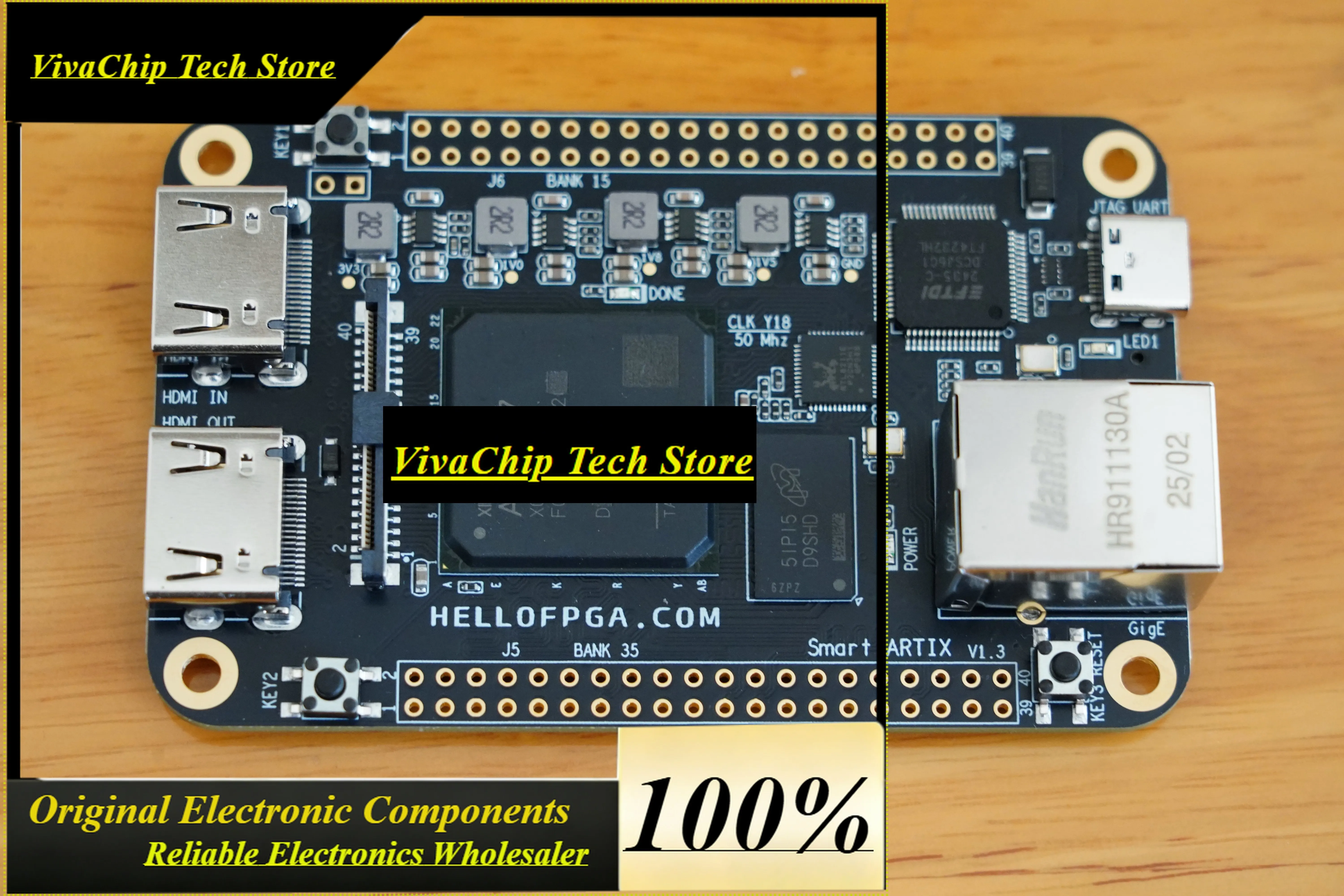 VivaSSmart ARTIX Development Board FPGA Minimum System Board XC7A50T-FGG484 (Associated With XC7A35T XC7A100T)