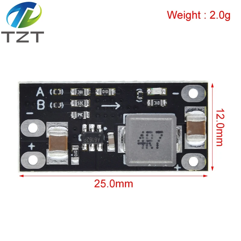 TZT Step Down Board 12V to 5V Mini DC-DC Step-Down Module 2A Supports 9V/7.3V/5V/3.3V Output