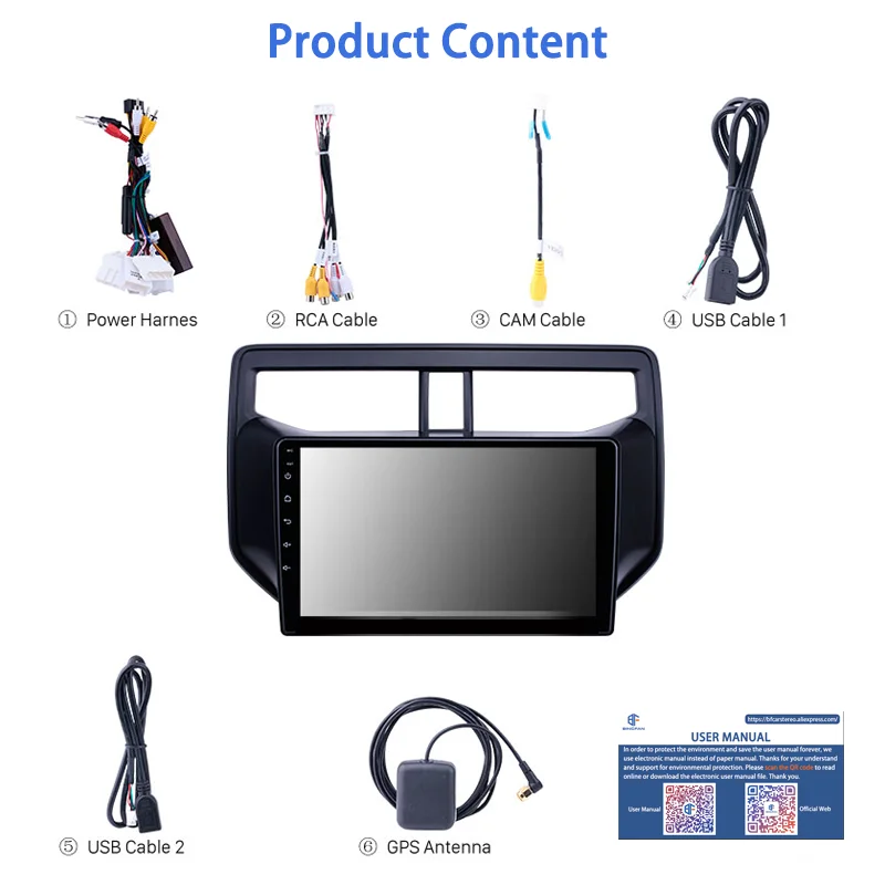 راديو السيارة شاشة تعمل باللمس أندرويد 13 نظام نظام نظام تحديد المواقع سيارة فيديو مشغل ديفيدي الوسائط المتعددة ستيريو DSP لتويوتا راش 2010-2019