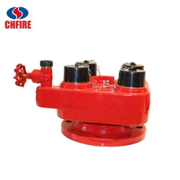 4-Way Fire Department Connection Siamese breeching inlet valve  For Fire Equipment