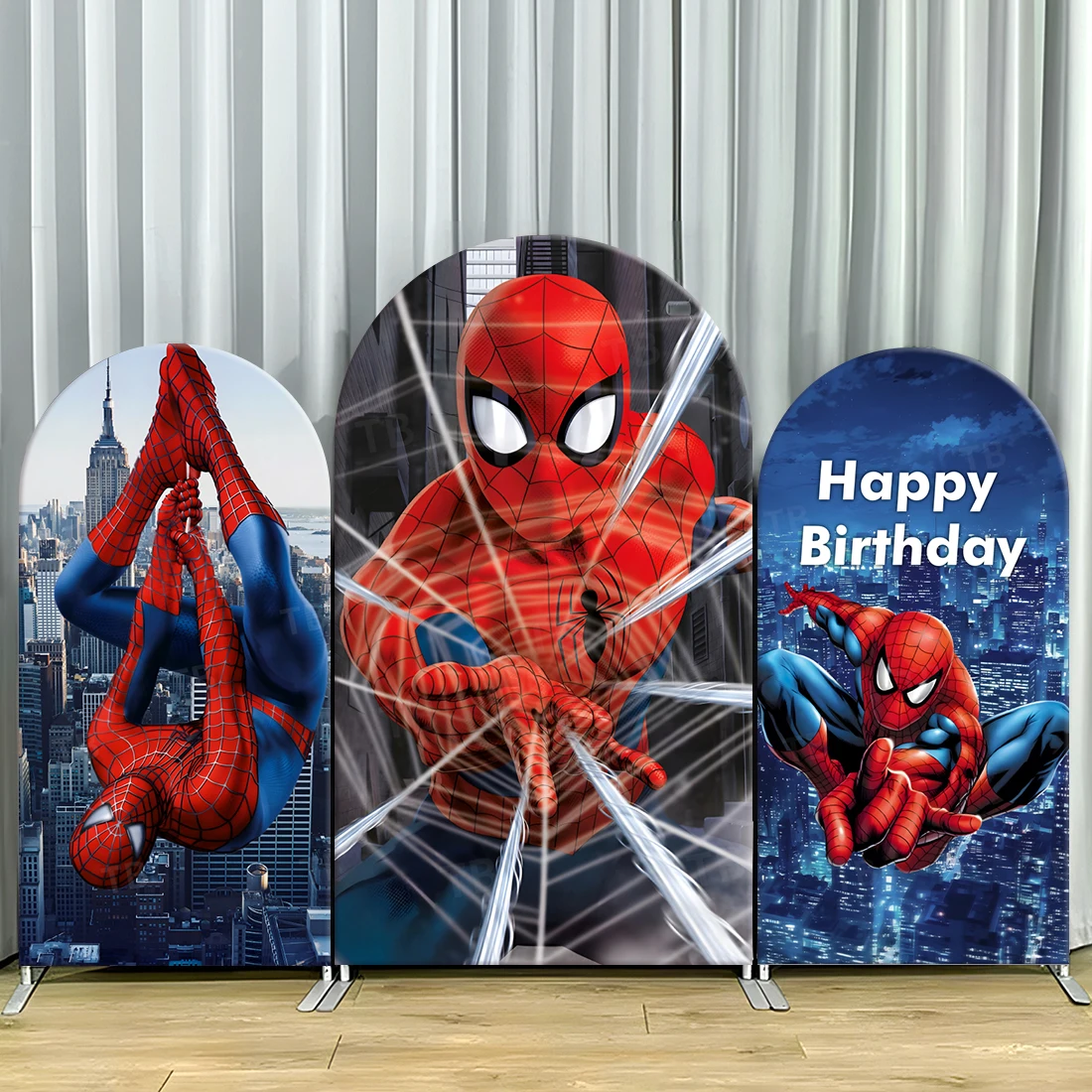 

TB Marvel Spider-Man Arch Backdrop Cover for Boys Birthday Party Decoration Photograph Background Wall Baby Shower Supplies