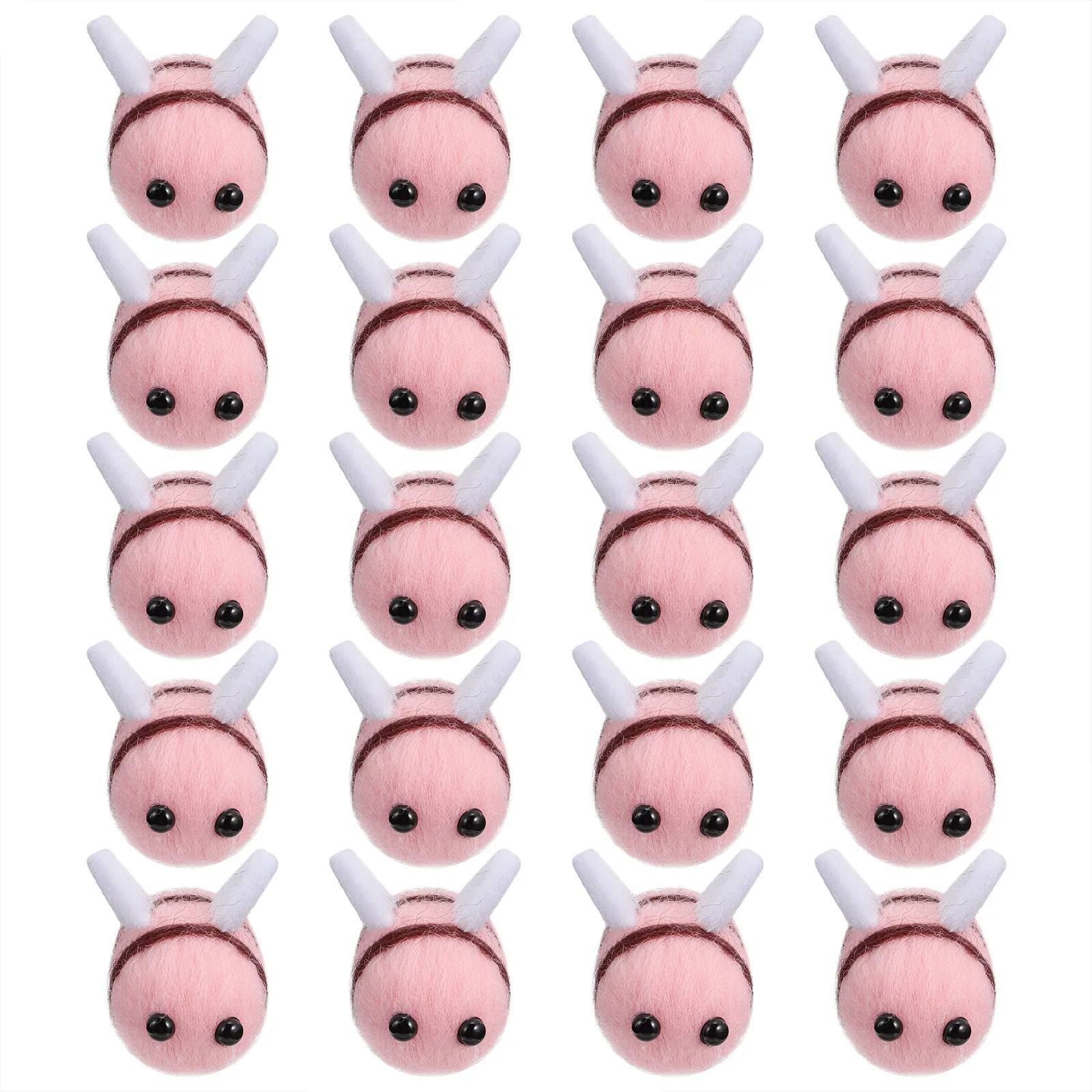 

20 шт. войлочные шерстяные шарики-пчелки, высококачественные, безопасные, экологически чистые, мини-пчелки для декора одежды, шляп, поделок, подарков