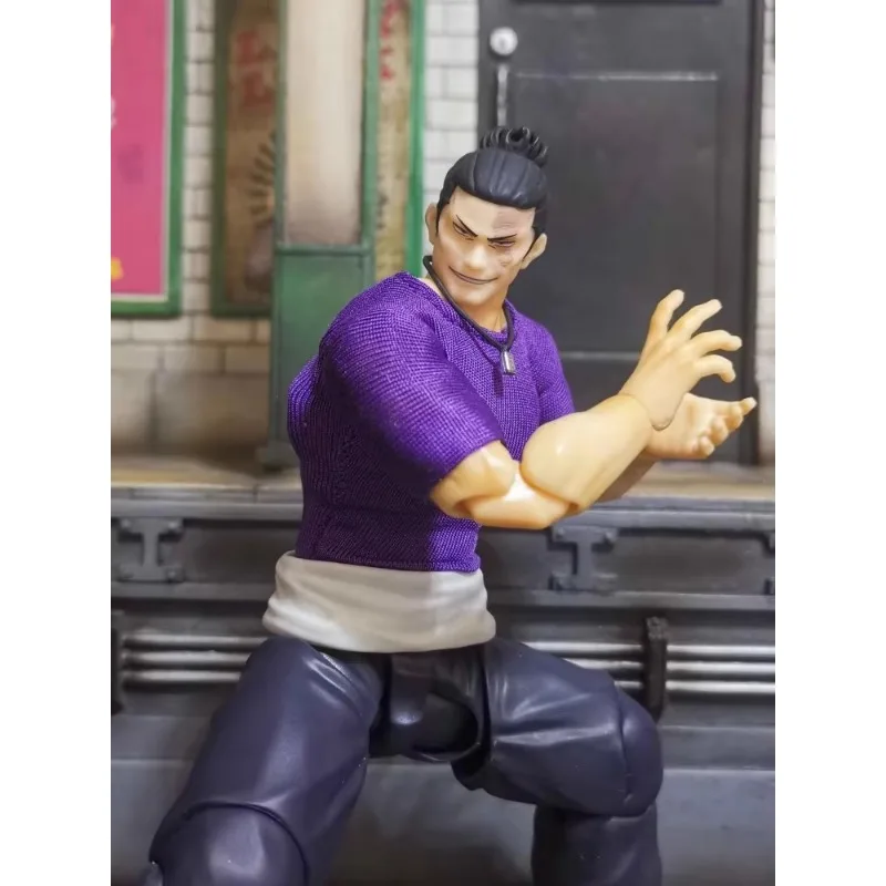 

1/12 Scale Male Soldier Tight Purple T-shirt Black Casual Coat Doll Clothes Accessories for 6" Action Figures Body