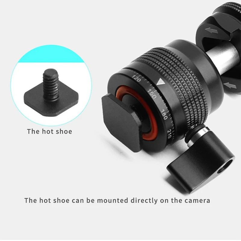 Metal Small Head Camera Tripod Replacement Accessories Universal Ball Head Fill Light Bracket Mini Universal