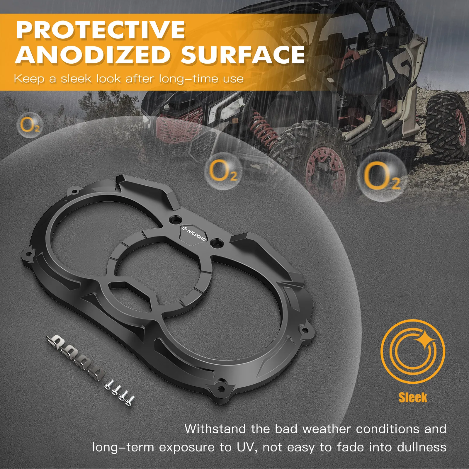 NICECNC For Canam Maverick X3 Aluminum Alloy Dash Bezel CNC Machined Anodized For Can Am Maverick X3 R RR Turbo MAX 2017-2019