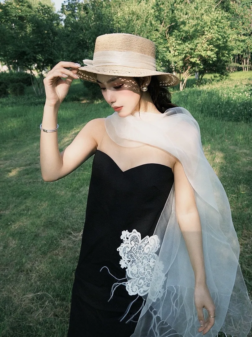 silk-reed-hat-hollow-out-sunshade-breathable-flat-top-straw-hat-for-women-fashionable-face-slimming-summer-outdoor-shopping
