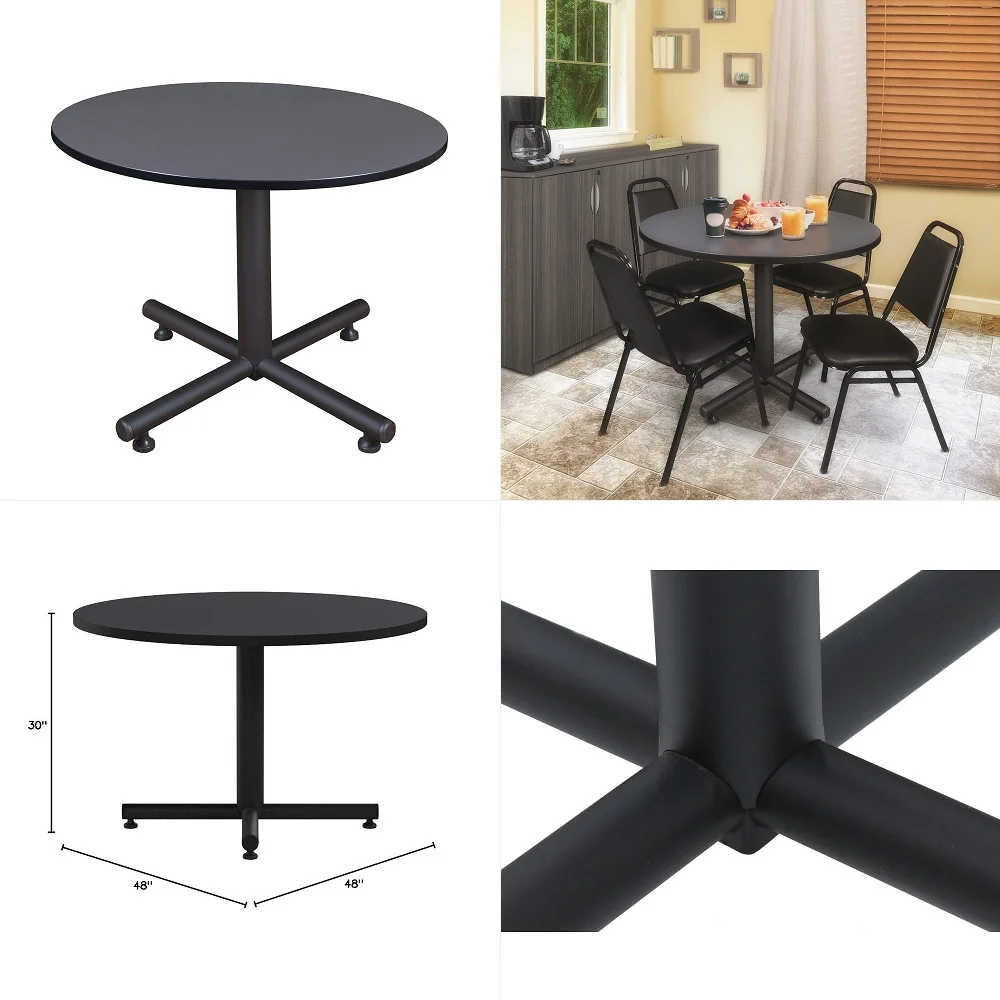 

Kobe 48 in. Round XBase Breakroom Table Grey