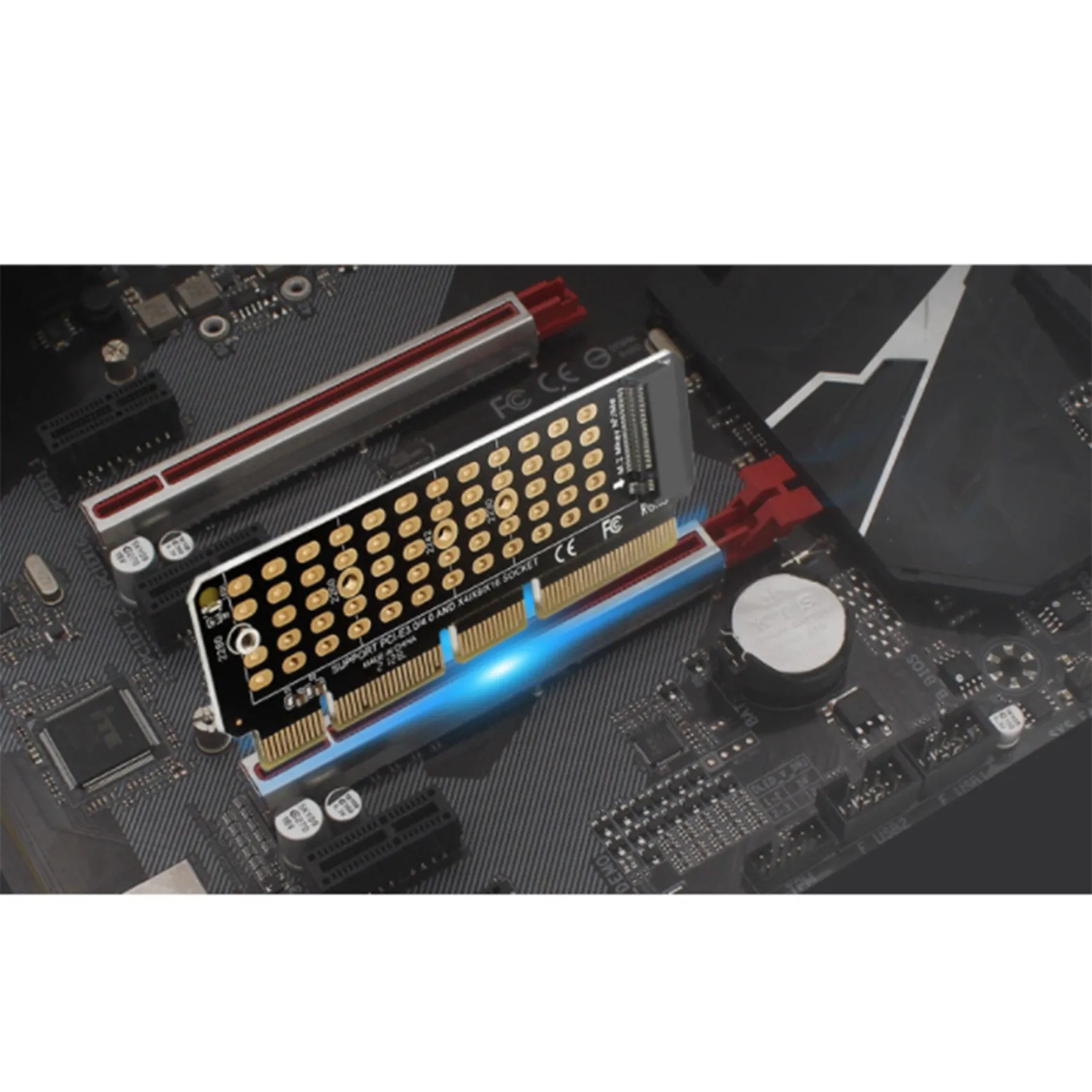 M.2การ์ดอะแดปเตอร์แปลง NVMe เป็น PCI-E 4.0 M.2ช่องเสียบ M-KEY รองรับเซิร์ฟเวอร์1U