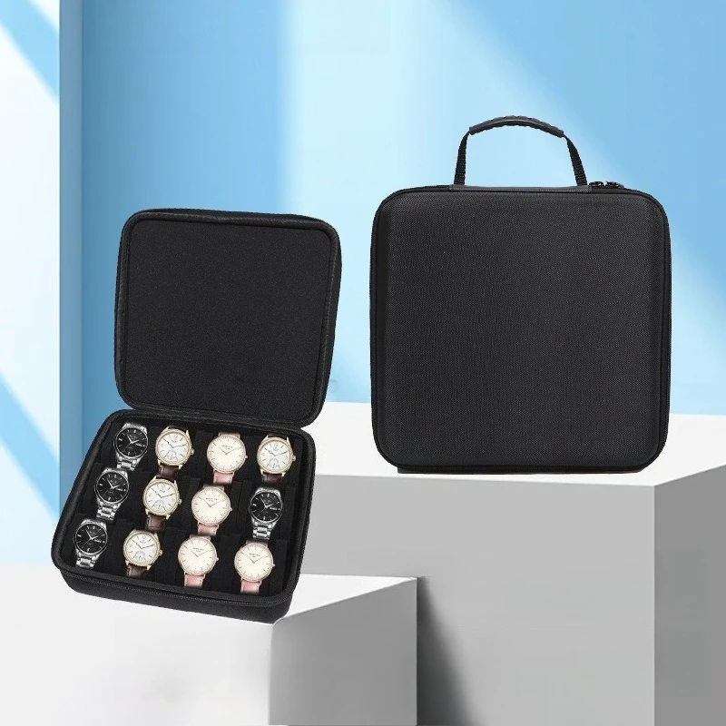 

Коробка-органайзер для наручных часов, бытовые ремешки для часов, защитные коробки, портативные чехлы для хранения часов, большая вместимость, чемодан для часов