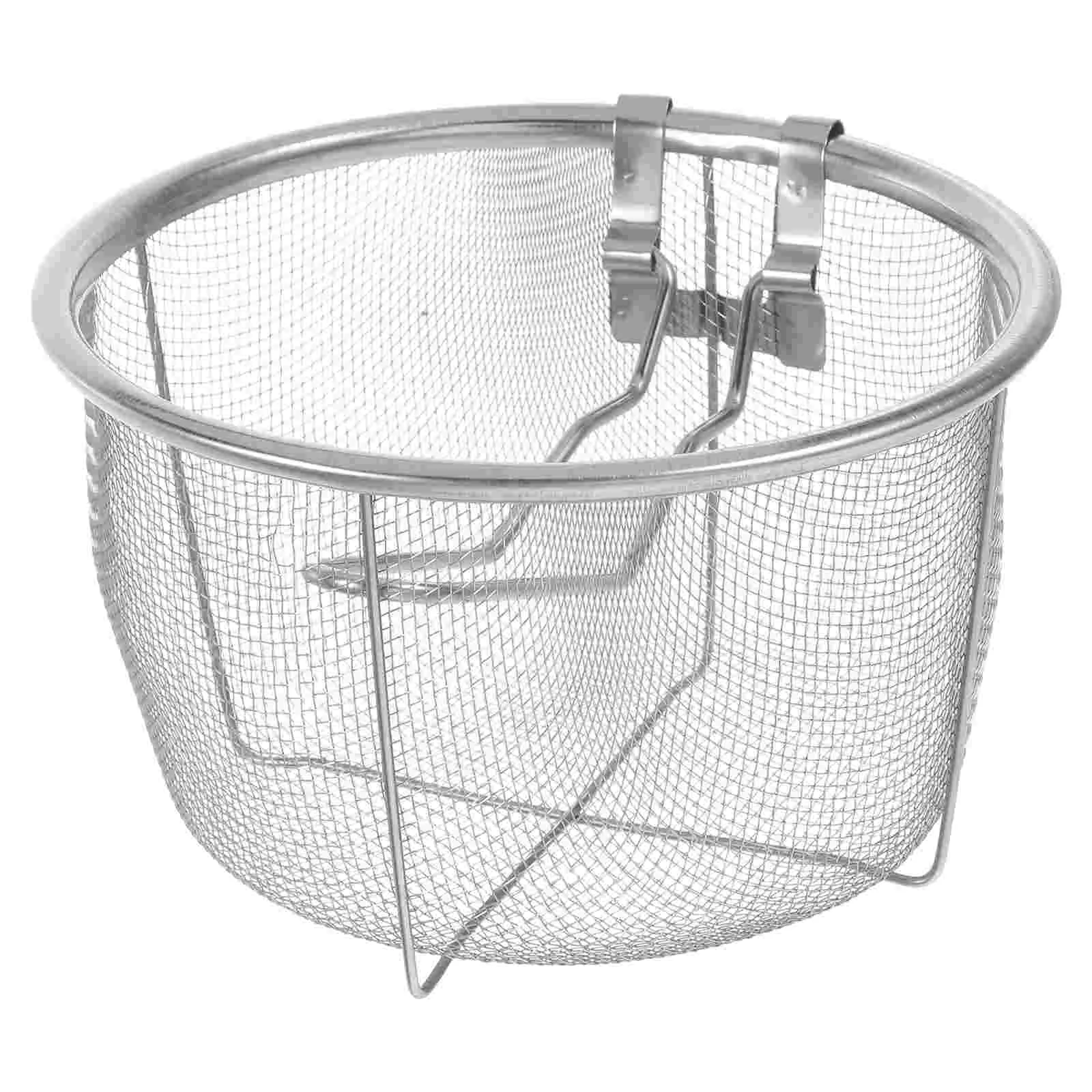 

Hand-Pulled Noodle Stainless Steel Frying Basket Dad French Mesh Onion Rings Fried with Long Handle