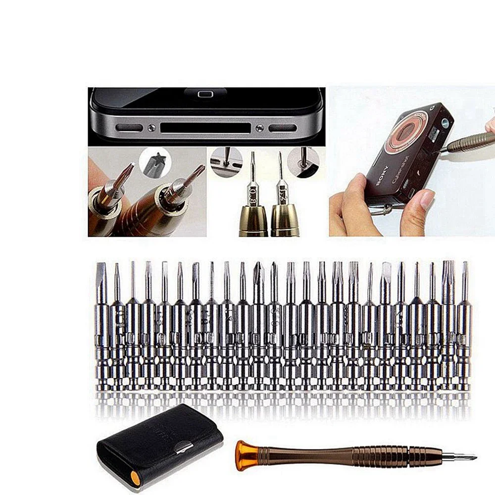 Torx Screwdriver Set para iPhone, 25 em 1, carteira, ferramentas de reparo, ferramentas manuais, iPhone 4S, 5S