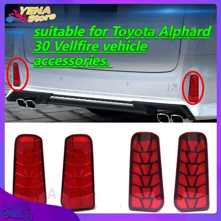 

Car flashing LED rear bumper lights, reflective taillights, suitable for Toyota Alphard 30 Vellfire vehicle accessories.