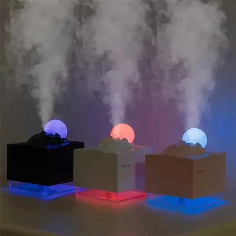 Difusor de aroma ABBN, humidificador de niebla fría, lámpara LED de luna, difusor de aroma de aceite esencial y luz nocturna