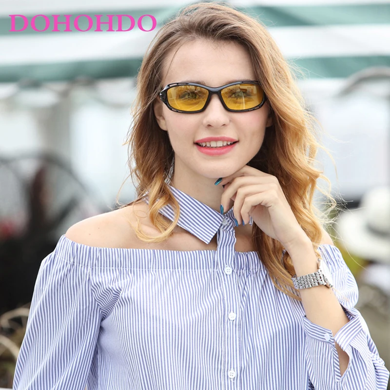 

Ladies Car Drivers Night Vision Goggles Polarized Sunglasses Women Vintage Black Shades Small Face Eyewear Luxury Sunglasses Men
