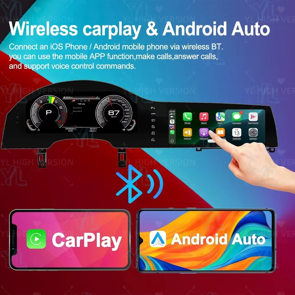 

Android 14 с двойным экраном 12,3 дюйма, приборная панель + 10,25 дюйма, автомобильное радио для Audi Q7 2005-2014 - беспроводной CarPlay GPS-навигатор, головное устройство BT5.0