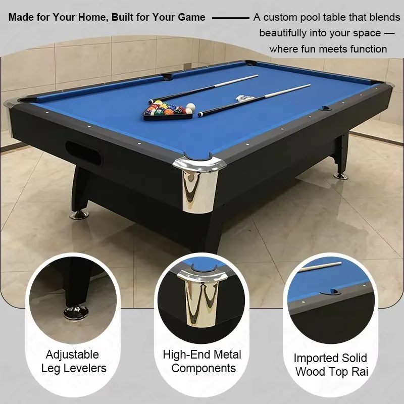 

Airo Modern 3-in-1 Professional Pool Table Factory Direct Sale Mini 9ft 8ft 7ft Indoor Outdoor Snooker Billiard Table Wool