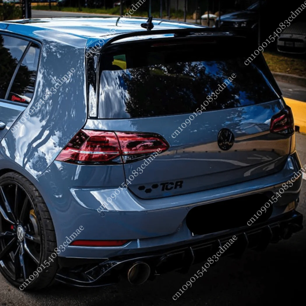 

Спойлер заднего бампера в стиле CS для Volkswagen Golf 7 MK7 7.5 2014-2019, сплиттер, крыло на крышу, боковое крыло на окно, черный, тюнинг-комплект