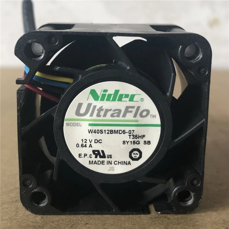 

Nidec 4028 W40S12BMD5-07 4CM 12V 0.64A Server cooling fan air blower