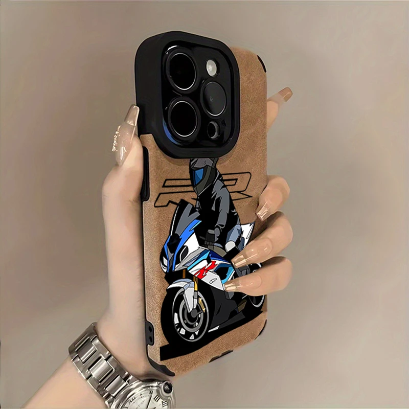 Cool Motorcycle Biker Phone Case For iPhone 11 12 13 14 Pro 15 Pro Max 16 Plus 17 Air XR X XS 7 8 Plus SE 2022 Shockproof Cover view 4